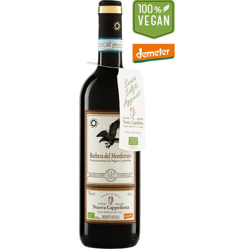 Biowein - Barbera - Nuova Cappelletta Monferrato - ungeschwefelt - Demeter Qualität - Rotwein