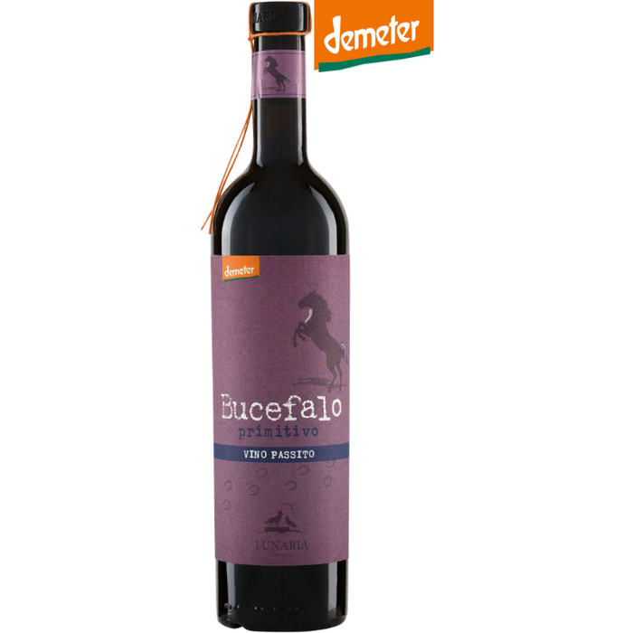 Biowein - Primitivo - Bucefalo - Vino Passito Terre di Chieti IGP - Demeter Qualität - Rotwein
