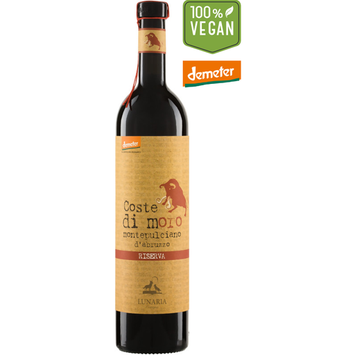 Biowein - Montepulciano - Coste di Moro - DOP - Riserva - Demeter Qualität - Rotwein